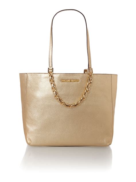 michael kors metallic gold handbags